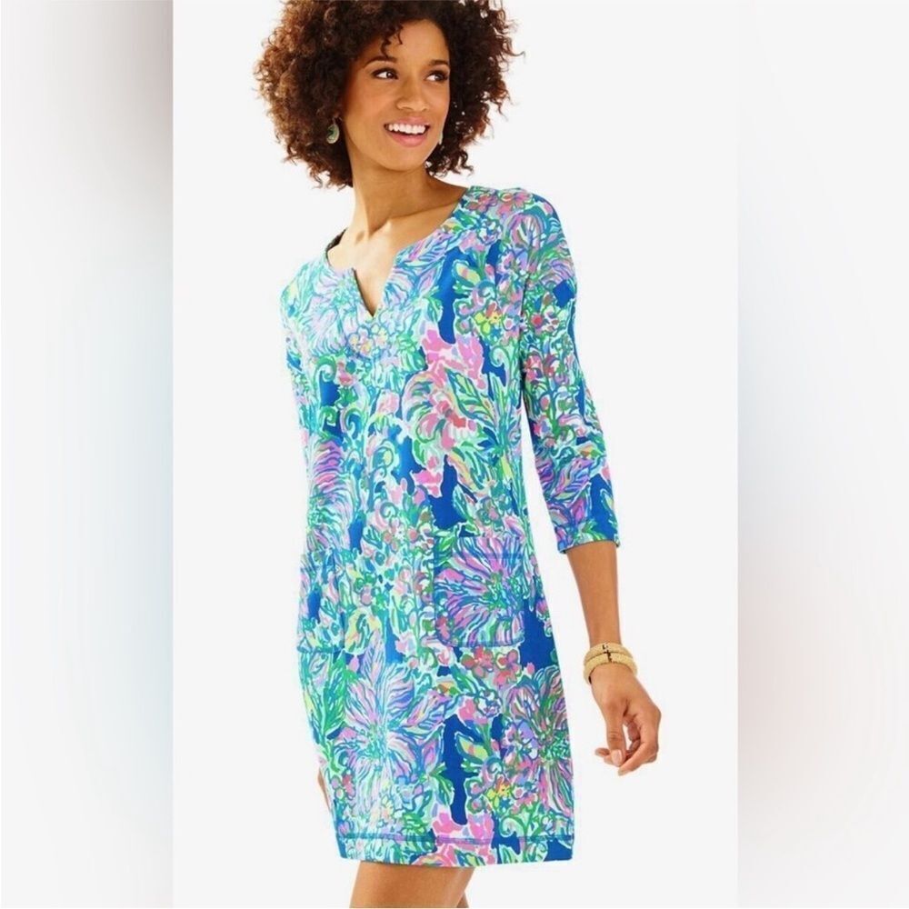 Lilly Pulitzer Joyce UPF 50 + French Terry Shift Dress Women Size M